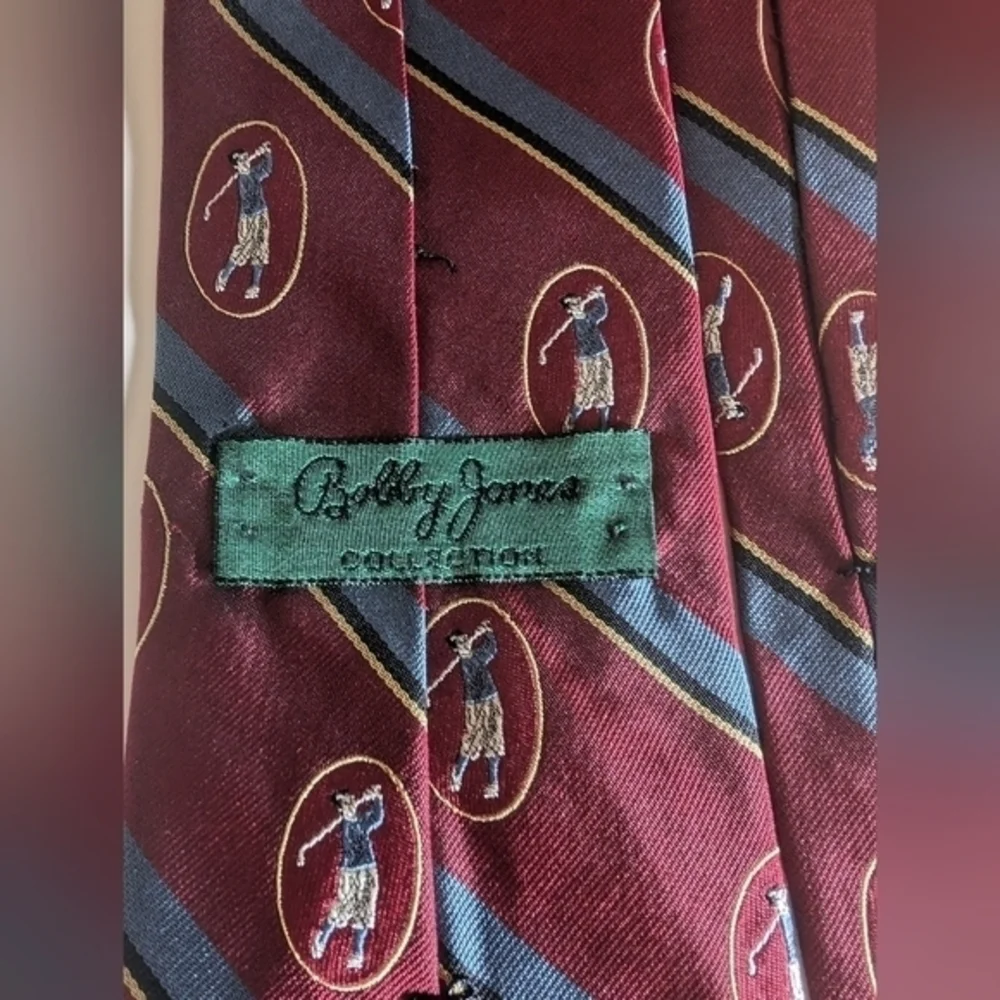 Men's Bobby Jones 100% Italian Silk Novelty‎ Golf Necktie